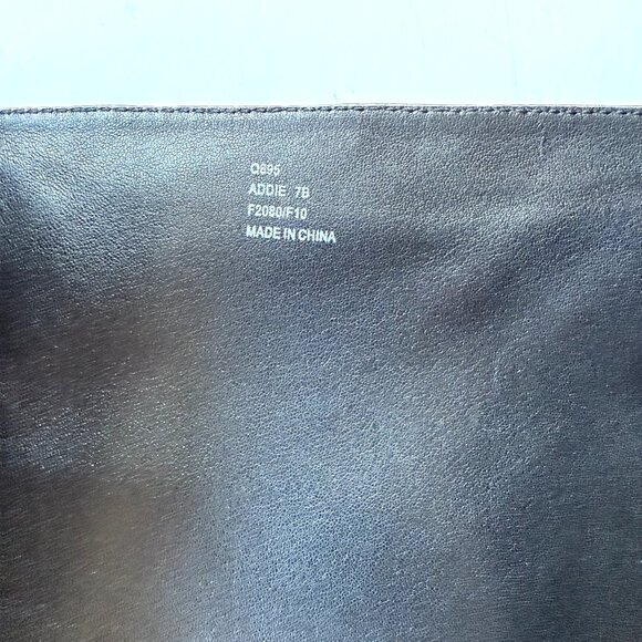 Coach Addie Leather Knee High Boots Black Heeled Side Zip Womens Size 7B - Picture 8 of 15